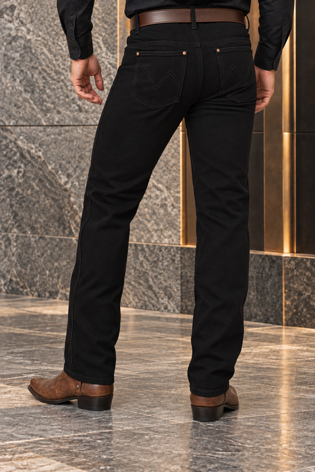Pantalón Vaquero De Mezclilla Negro