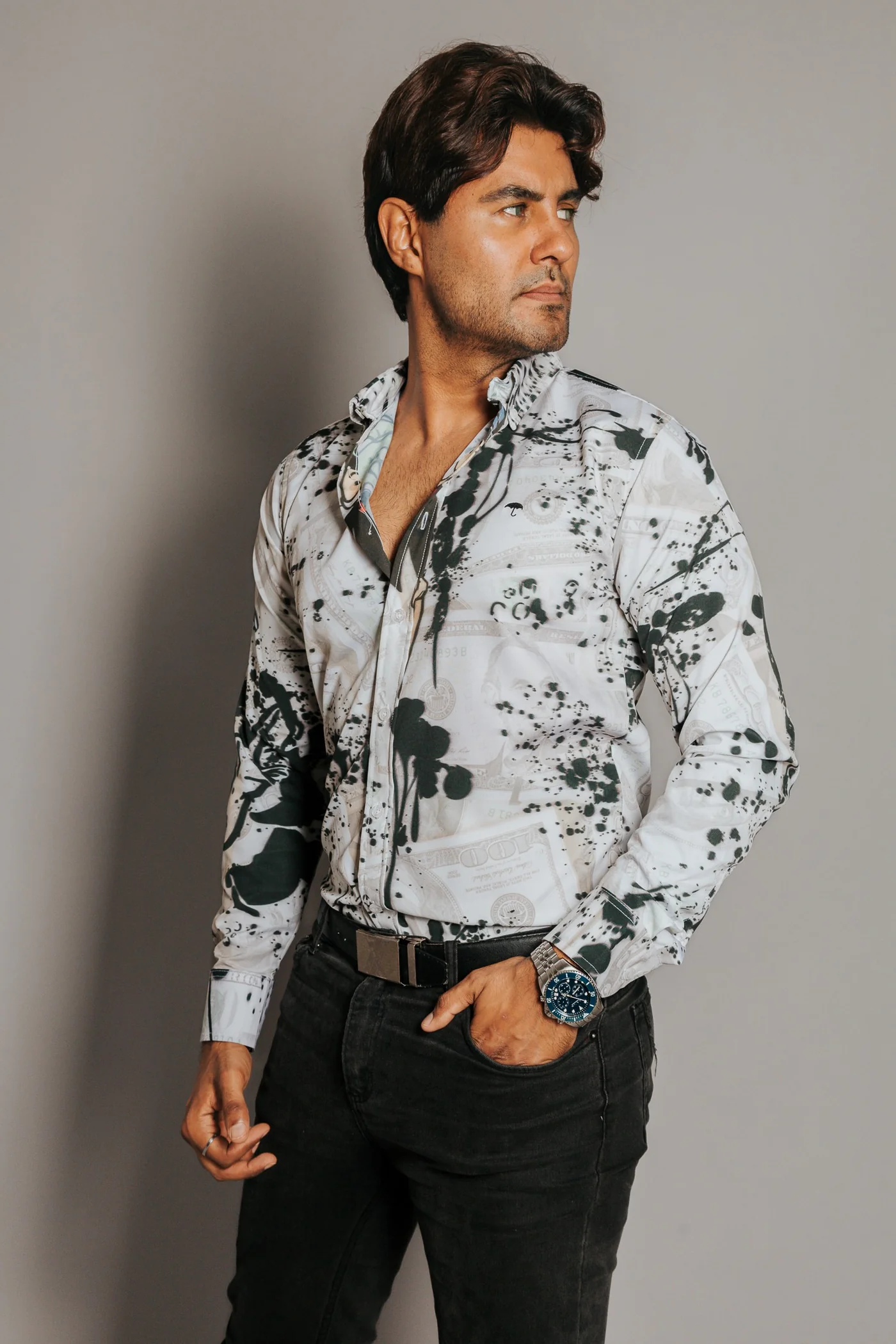 CAMISA HOMBRE SLIM FIT, MONOPOLI DOLAR