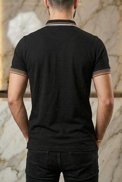 Playera Polo Negra Lisa