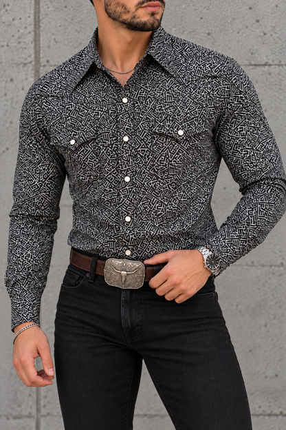 Camisa Vaquera Con Bolsas Laberinto