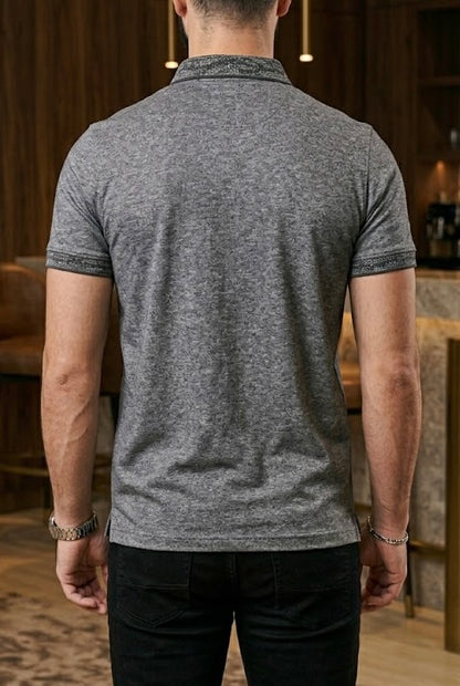 Playera Polo Gris Lisa