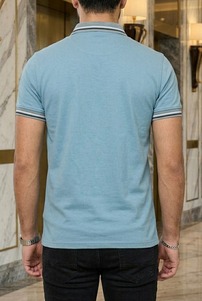 Playera Polo Slim Fit Azul