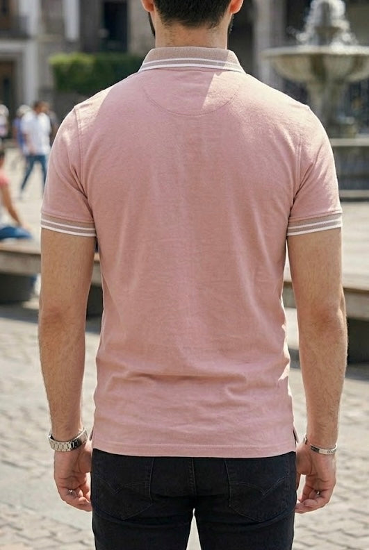 Playera Polo Rosa Lisa