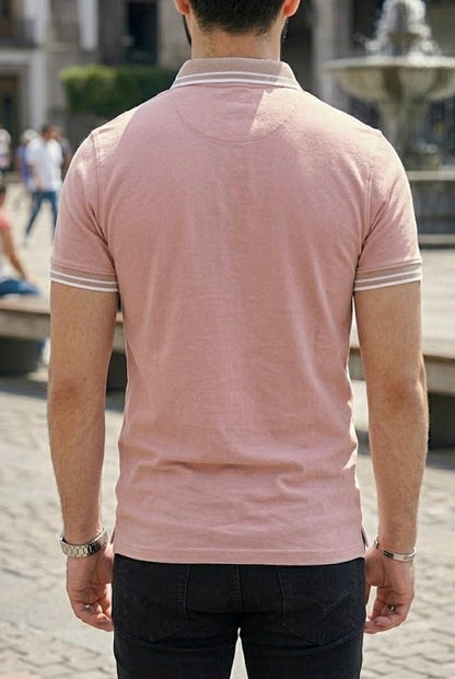 Playera Polo Rosa Lisa