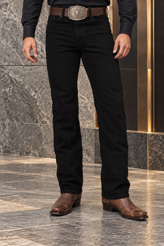 Pantalón Vaquero De Mezclilla Negro