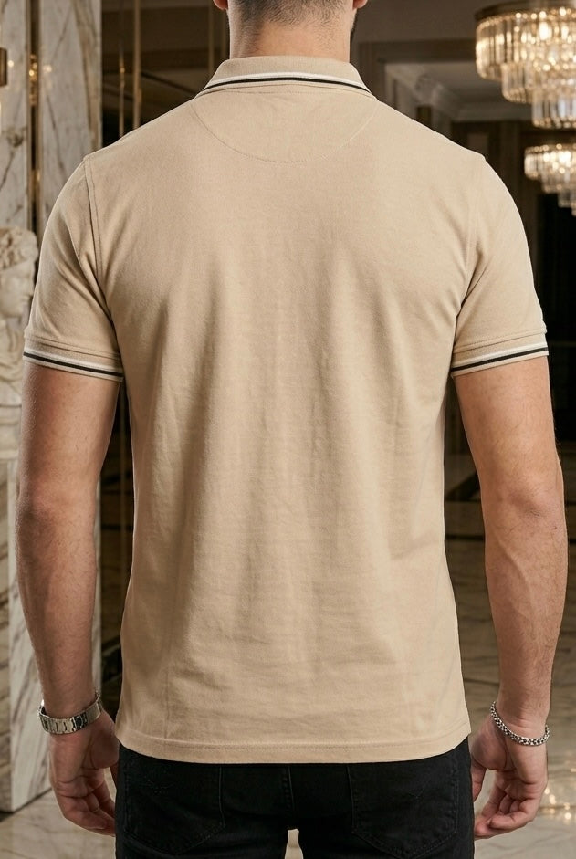 Playera Polo Slim Fit Beige