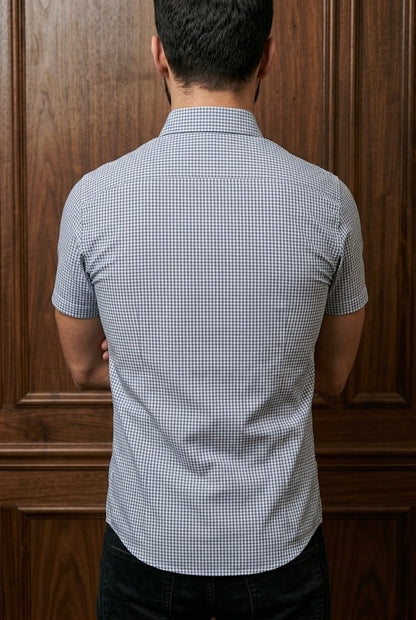 Camisa Mini Cuadros Azules