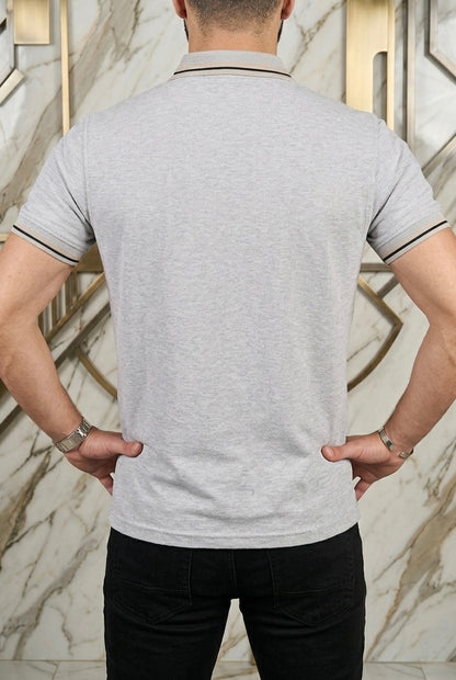 Playera Polo Slim Fit Gris