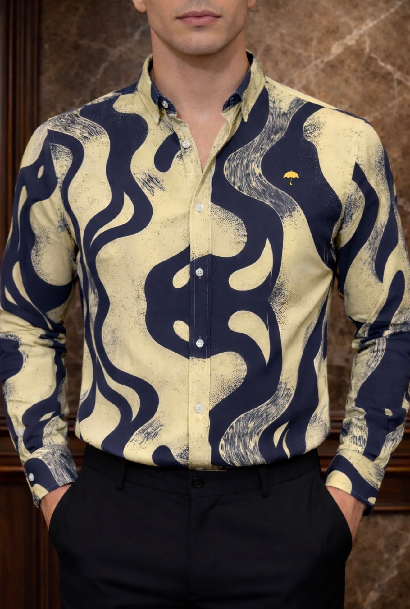 Camisa Casual Hombre Marea Nocturna