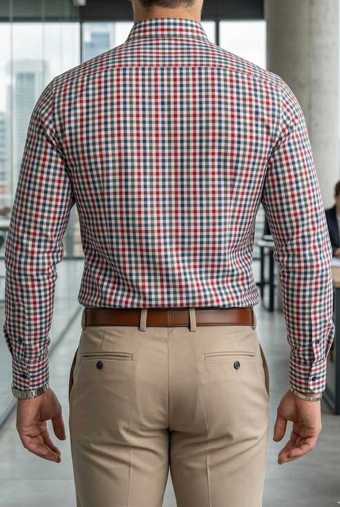 Camisa Manga Larga Mini Cuadros Colores