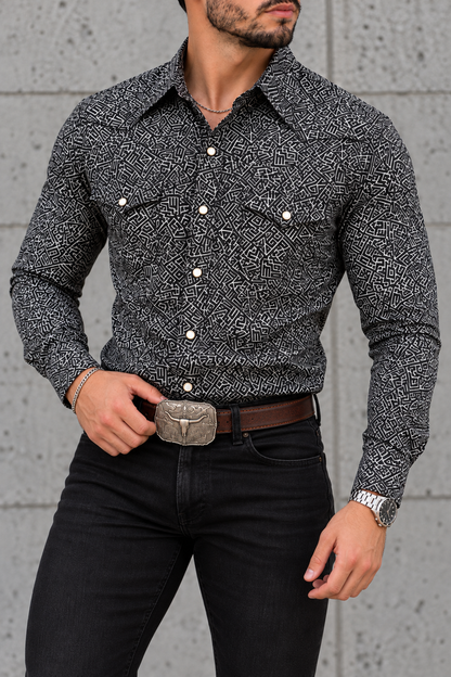 Camisa Vaquera Con Bolsas Laberinto