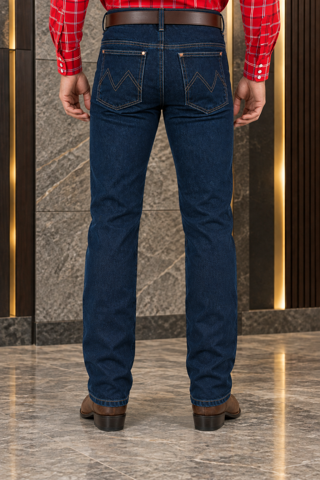 Pantalón Vaquero De Mezclilla Azul Oscuro