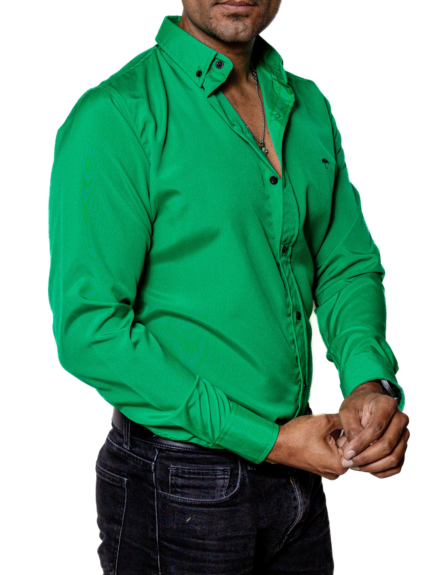 CAMISA HOMBRE CASUAL SLIM FIT VERDE LISA