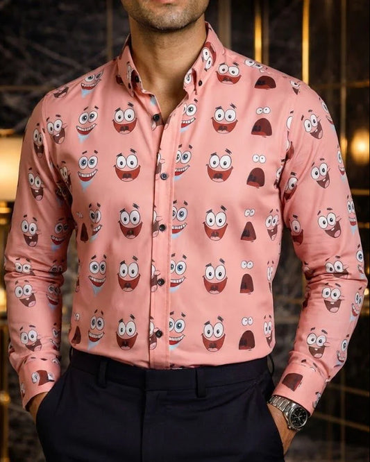 Camisa Hombre Casual Rosa Patricio Estrella