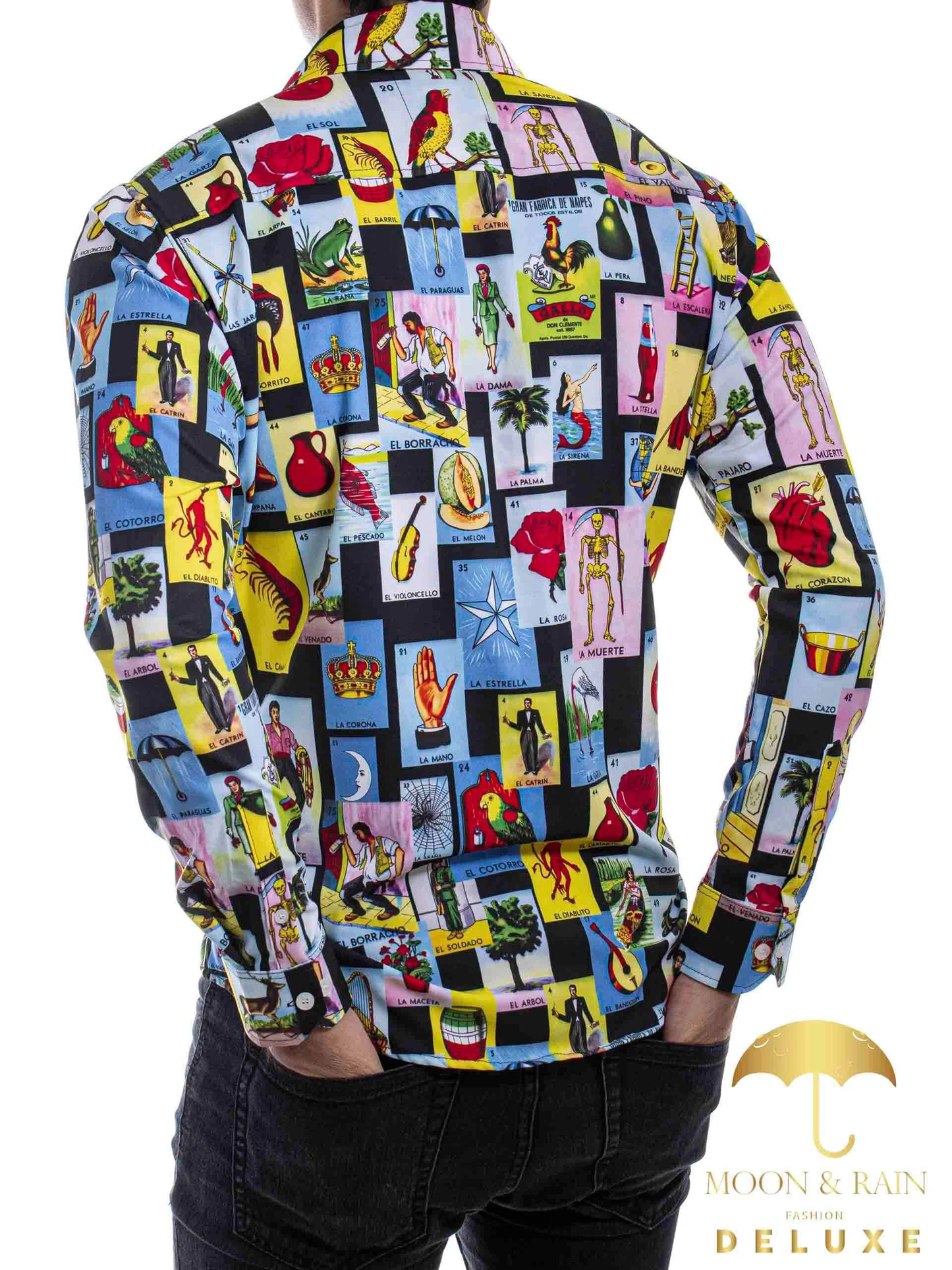 CAMISA HOMBRE CASUAL LOTERÍA MANGA LARGA