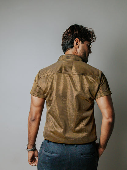Camisa Slim fit, Oro Brillos
